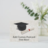 Graduation Cap Diploma  Aankondigingskaart (Staand voorkant)