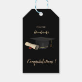 Graduation Cap , Diploma, Afstuderen Cadeaulabel (Voorkant)