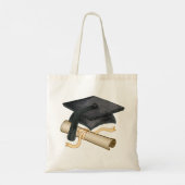 Graduation Cap Diploma canvas tas (Achterkant)