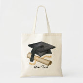 Graduation Cap Diploma canvas tas (Voorkant)