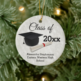 Graduation Cap Diploma Gepersonaliseerd Keramisch Ornament