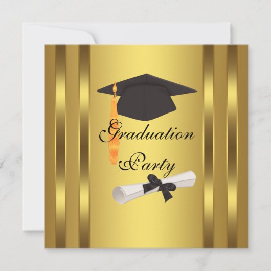 Graduation Cap Diploma Graduation Party Kaart (Voorkant)