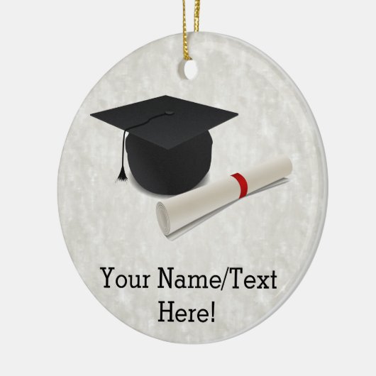 Graduation Cap Diploma  Keramisch Ornament (Links)