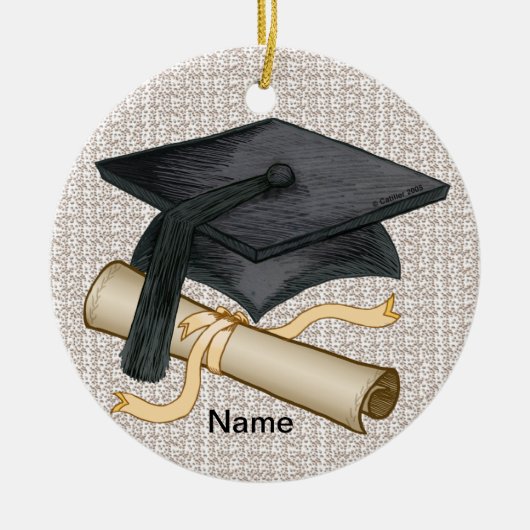 Graduation Cap Diploma Ornament (Voorkant)