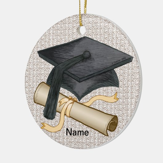 Graduation Cap Diploma Ornament (Links)