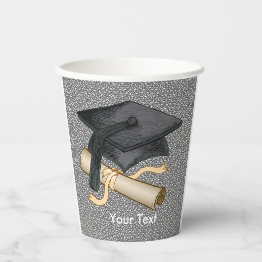 Graduation Cap Diploma Papieren Bekers (Voorkant)
