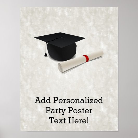 Graduation Cap Diploma  Poster (Voorkant)