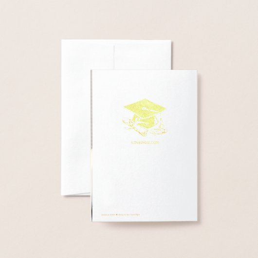 Graduation Cap Diploma Script Foto Folie Kaarten (Met envelop)