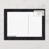 Graduation Cap, Earth w/diploma - Star Background Aankondigingskaart (Achterkant)