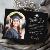 Graduation cap elegante boog zwart foto aankondiging
