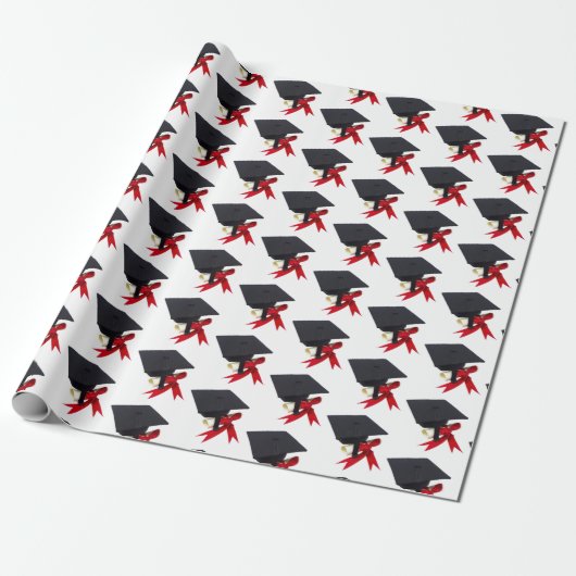 GRADUATION CAP EN DIPLOMA paper Cadeaupapier (Uitgerold)