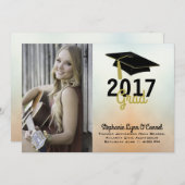 Graduation Cap Foto Afstuderen Aankondiging (Voorkant / Achterkant)