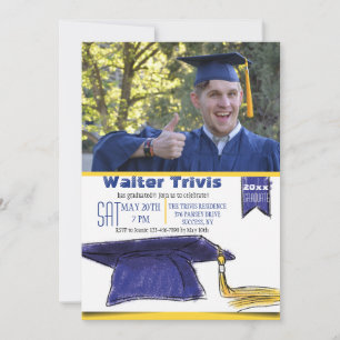 Graduation Cap foto uitnodiging