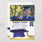 Graduation Cap foto uitnodiging (Voorkant / Achterkant)