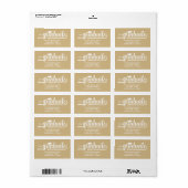 Graduation Cap Gold retouradres Etiket (Full Sheet)