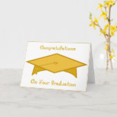 Graduation Cap Goud Papier Pet of Kaart Printable (Gele Bloem)