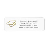 Graduation Cap Graduate Return Address Etiket (Voorkant)