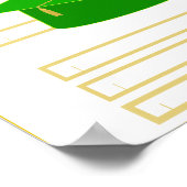Graduation Cap Groenboek Pet Afdrukbaar Poster (Hoek)