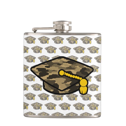  Graduation Cap Khaki Camo Heupfles (Voorkant)