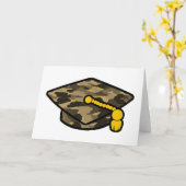 Graduation Cap Khaki Camo Kaart (Gele Bloem)
