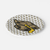 Graduation Cap Khaki Camo Papieren Bordje (Gekanteld)