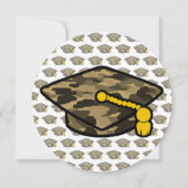 Graduation Cap Khaki Camo Save The Date (Voorkant)