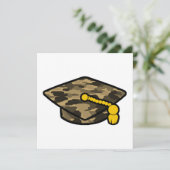 Graduation Cap Khaki Camo Save The Date (Staand voorkant)