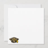 Graduation Cap Khaki Camo Save The Date (Achterkant)