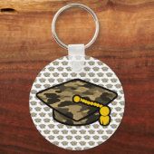 Graduation Cap Khaki Camo Sleutelhanger (Voorkant)
