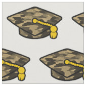 Graduation Cap Khaki Camo Stof (Close Up)