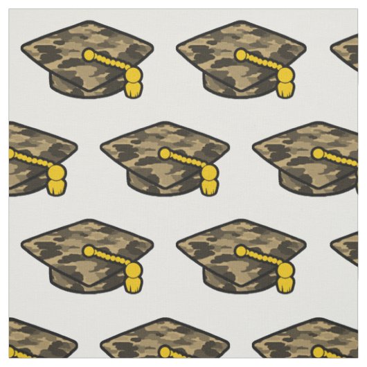 Graduation Cap Khaki Camo Stof (Swatch)