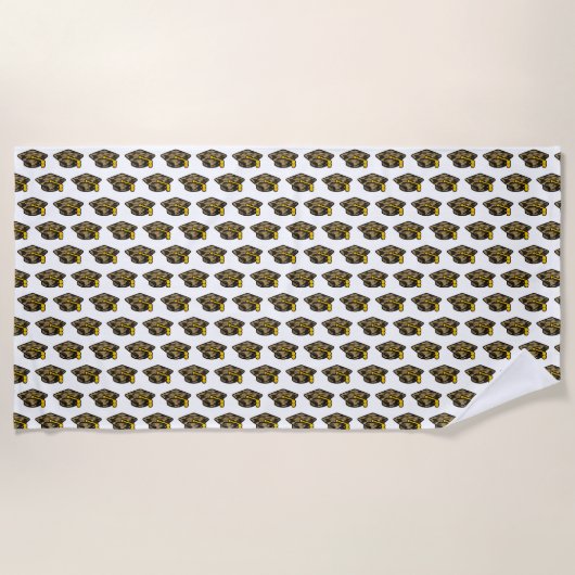 Graduation Cap Khaki Camo Strandlaken (Voorkant)