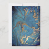 Graduation Cap Marble Gold Graduation Party Kaart (Achterkant)