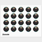 Graduation Cap Modern Holographic Ronde Sticker (Vel)