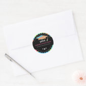 Graduation Cap Modern Holographic Ronde Sticker (Envelop)