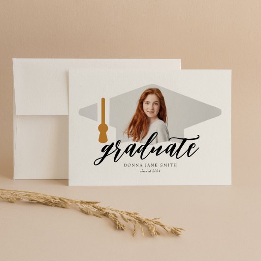 Graduation Cap Modern Minimalist 4 foto's Verticaa Kaart