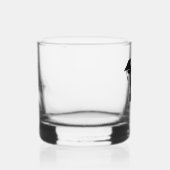 Graduation Cap Monogram Minimalistisch Custom Gift Whisky Glas (Rechts)