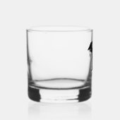 Graduation Cap Monogram Minimalistisch Modern Gift Whisky Glas (Rechts)