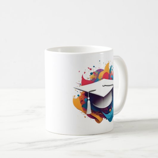 Graduation Cap Mug Koffiemok (Voorkant rechts)
