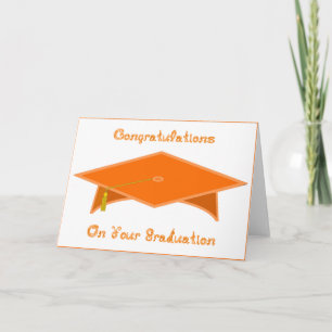 Graduation Cap Oranje Papier Pet of Kaart Printabl