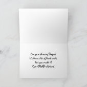 Graduation Cap-past Naam van Afstuderen aan Kaart (Binnen)