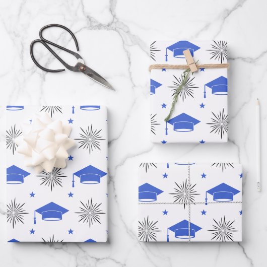 Graduation Cap Pattern Inpakpapier Vel (Voorkant)