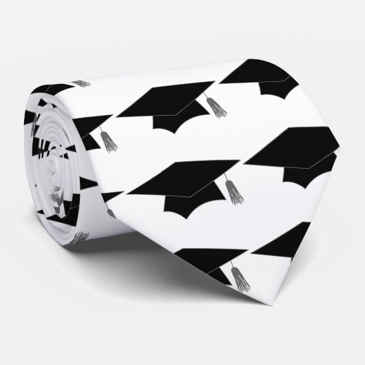 Graduation Cap Pattern Stropdas (Opgerold)