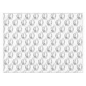 Graduation Cap Pattern Zwart-wit Tafelkleed (Voorkant (Horizontaal))