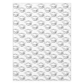 Graduation Cap Pattern Zwart-wit Tafelkleed (Voorkant)