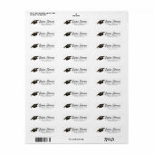 Graduation Cap Return Address  Label (Full Sheet)