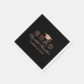 Graduation Cap Roos Gold Elegant Afstudeerder Part Servetten (Hoek)