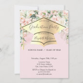 Graduation Cap, Rozen Lichtroze Afstuderen Kaart (Voorkant)