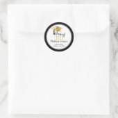 Graduation Cap -Tassel Black Gold Class of 2023 Ronde Sticker (Tas)