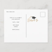 Graduation Cap Tassel Gold Foil Foto 2022 Announc Aankondigingskaart (Achterkant)